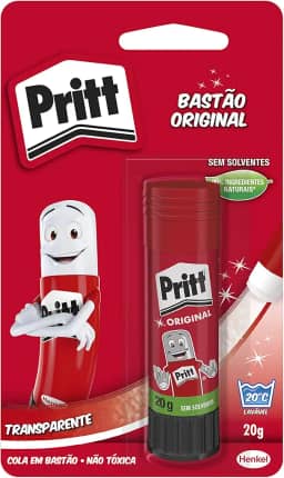 Cola em Bastão Pritt, ideal para escola ou escritório, Cola para artesanato excelente para trabalhos de colagens, Cola escolar segura para crianças, 1x20g