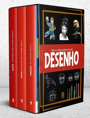 Curso Básico de Desenho - Box com 3 Livros