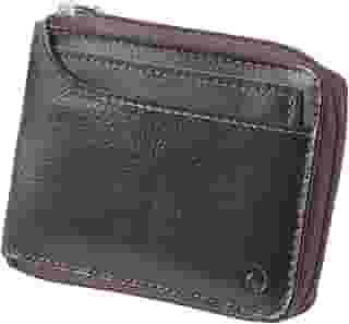 Carteira Masculina Porta CNH Couro Legítimo Fechamento Zíper 188 (Café)