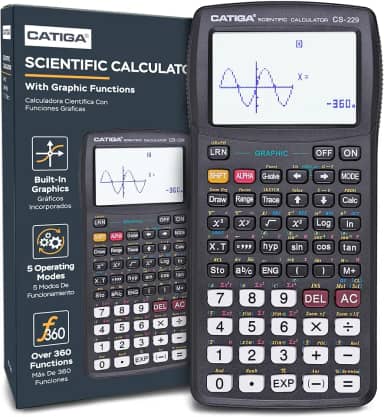 CATIGA Calculadora científica CS229 com funções gráficas, vários modos com interface de usuário intuitiva para iniciantes e cursos avançados