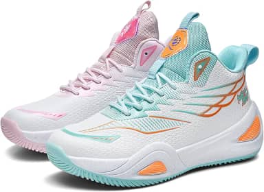 Tênis de basquete neutro unissex cano alto antiderrapante luz noturna tênis de corrida resistente ao desgaste calçados esportivos Equipamento de basquetebol