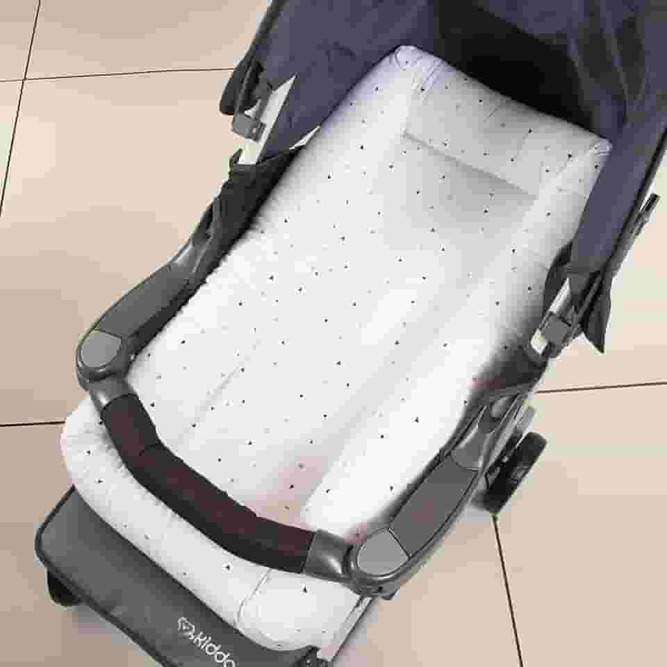 Biramar Baby New York Mini Triângulo Ninho para Carrinho e Mini Berço, Branco, 64 x 36 x 10 cm