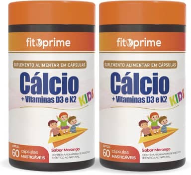 Kit 2x Cálcio + Vitaminas D3 e K2 Kids Criança