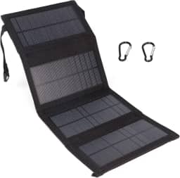Painel Solar Portátil de 20 W, Painel Solar USB Dobrável, Carregador Solar à Prova D'água IP65 para Camping, Mochila, Caminhada, Compatível Com Telefones Celulares,Tablets,Câmeras
