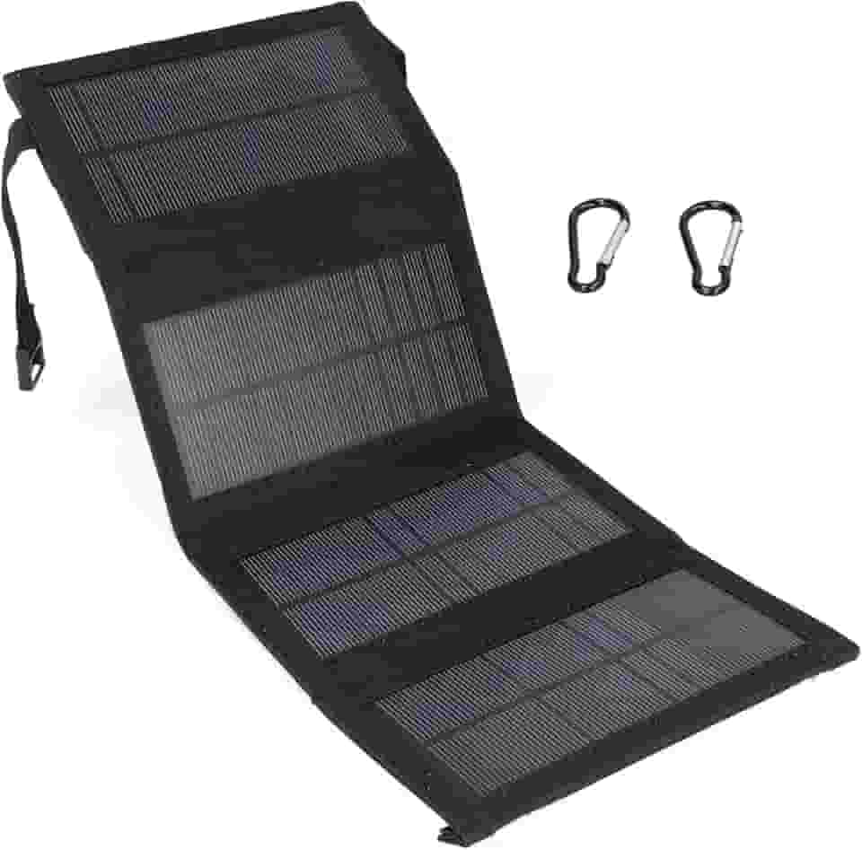 Painel Solar Portátil de 20 W, Painel Solar USB Dobrável, Carregador Solar à Prova D'água IP65 para Camping, Mochila, Caminhada, Compatível Com Telefones Celulares,Tablets,Câmeras