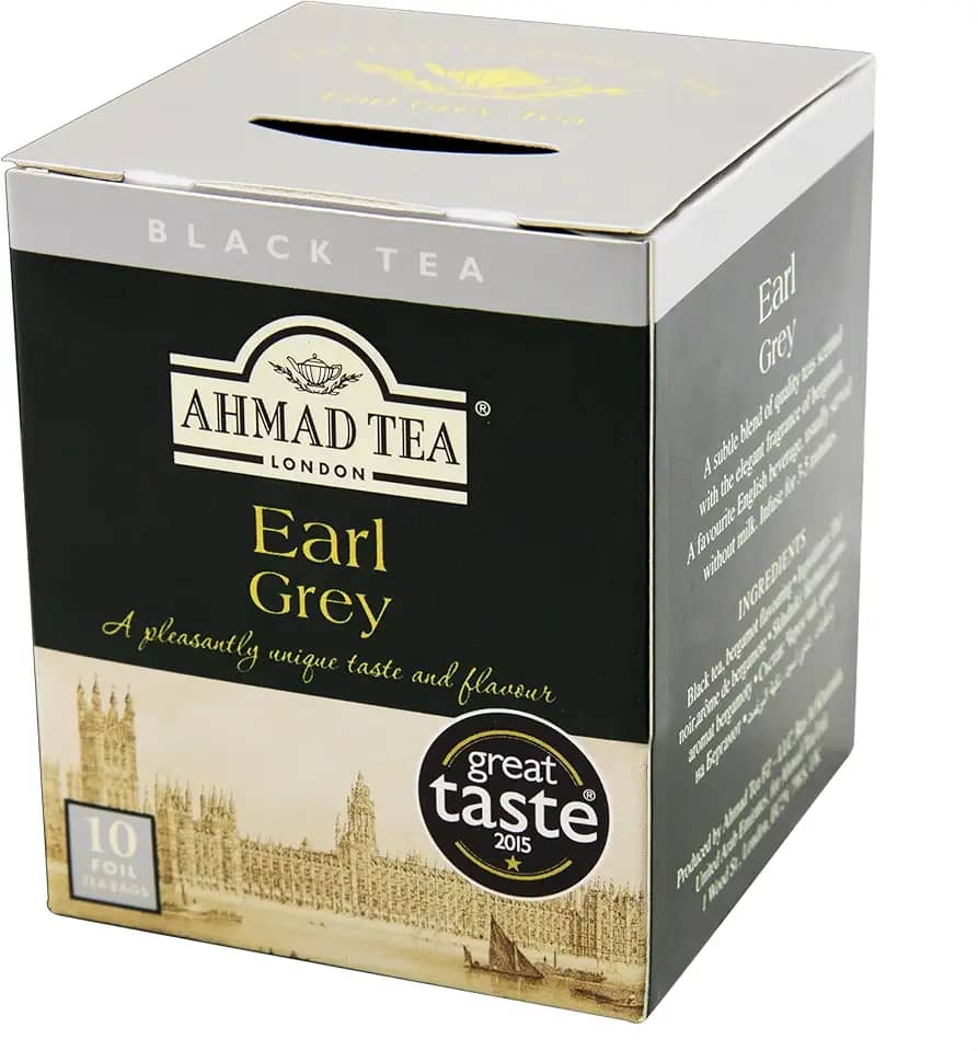 Ahmad Tea London Chá Preto Earl Grey 10 Saquinhos De Chá 20G
