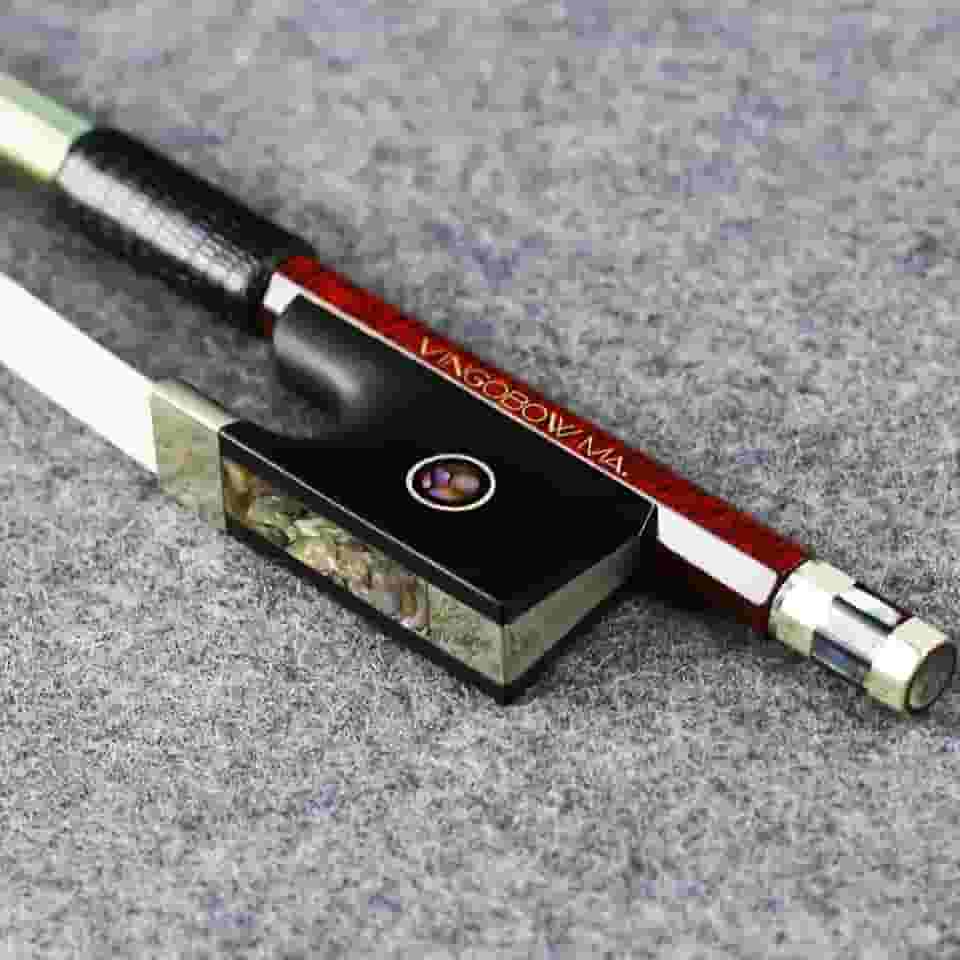 VINGOBOW Arco de violino híbrido de madeira e fibra de carbono tamanho 4/4