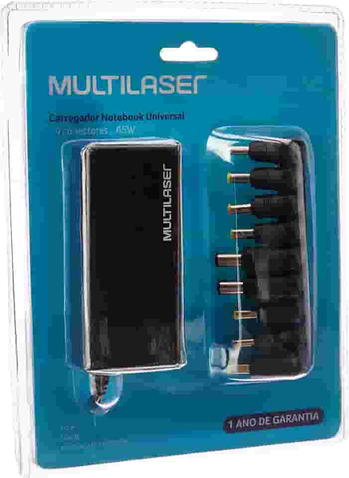 Carregador Notebook Compacto 65W Automático 10 Conectores Multilaser - CB082