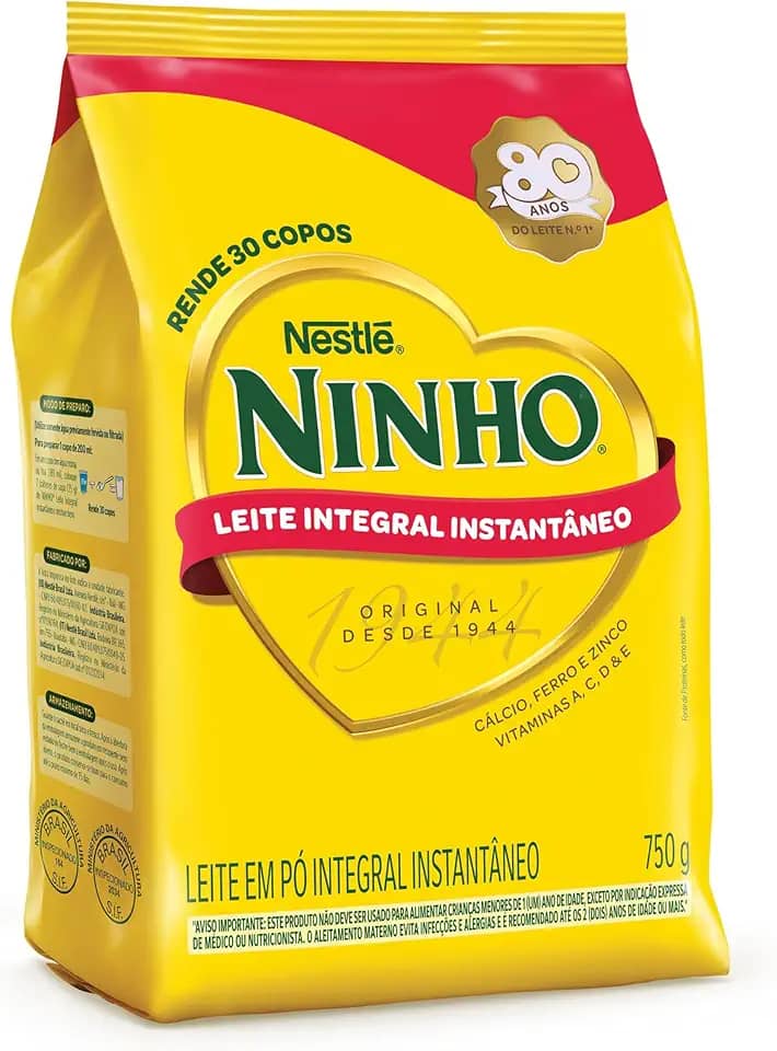 Leite em Pó Ninho Integral Instantâneo Sachê 750g