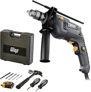 WAP Parafusadeira e Furadeira de Impacto 3/8' WF-700K10, com 11 Acessórios e Maleta, Controle de Velocidade, 700W 127V