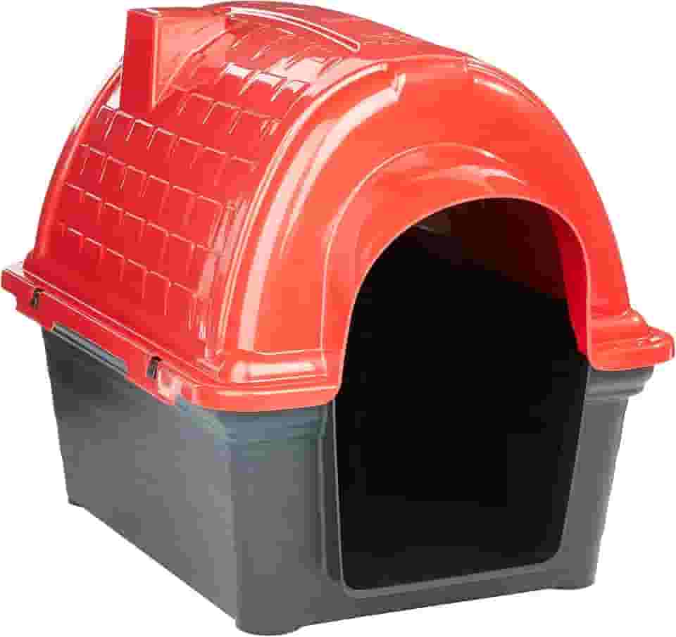 Furacão Pet Iglu Casinha de Plástico para Cães, Vermelho, 2