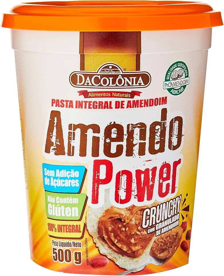 DaColônia Amendopower Crunchy - Pasta Amendoim, Granulado, 500G