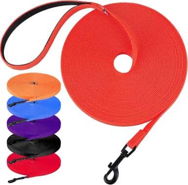 lynxking Coleira de treinamento para cães longa obediência recall agilidade coleira 4,6 m, 9,1 m 15,2 m, guia de rastreamento perfeita para treinamento, brincadeira, acampamento e quintal