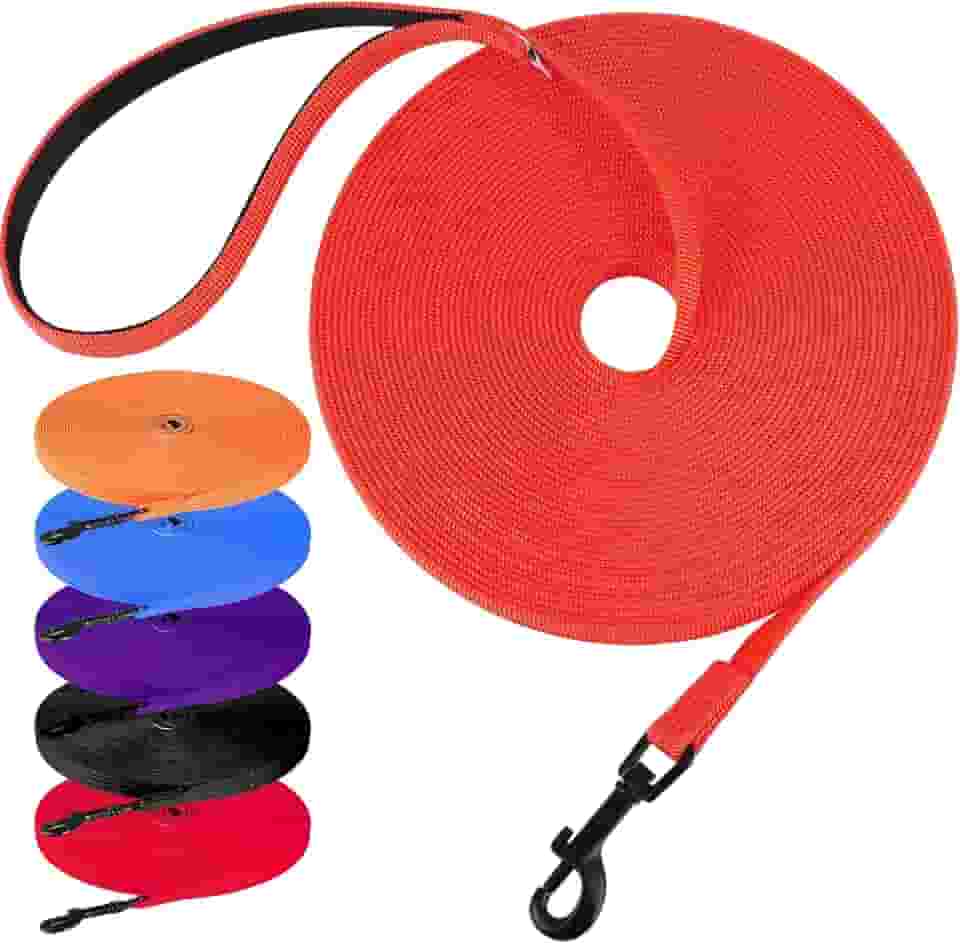 lynxking Coleira de treinamento para cães longa obediência recall agilidade coleira 4,6 m, 9,1 m 15,2 m, guia de rastreamento perfeita para treinamento, brincadeira, acampamento e quintal