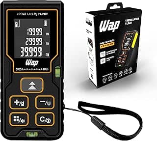 WAP Trena Digital a Laser TLP 40, Tela LCD e Desligamento Automático, 40 Metros, Resistente à Água e Impactos Baixos