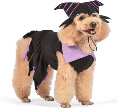 Disney for Pets Fantasia de vilões Malévola - Grande - Fantasia de Halloween para cães, oficialmente licenciada, roxa (FF22962)