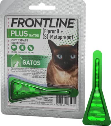 Frontline Antipulgas e Carrapatos Plus para Gatos, verde, Tamanho único