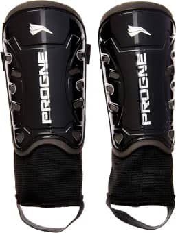 Caneleira Futebol Futsal Society Iron Com Tornozeleira - Preto - Par