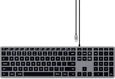 Satechi Teclado Slim W3 Iluminado com Cabo e Keypad Numérico - Teclas Iluminadas e conexão USB-C - Para M2/ M1 MacBook Pro/Air, M2/ M1 iPad Pro/Air, M2 Mac Mini, iMac M1