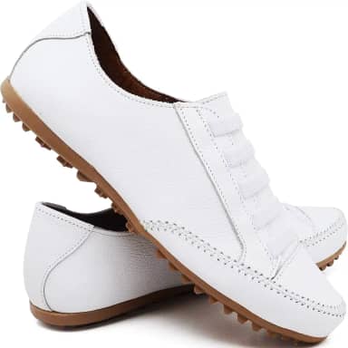 Sapato Mocassim Feminino Mocatênis Couro Legítimo
