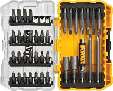 Dewalt Jogo de Chaves para Parafusar 37 Peças, com Estojo, Pontas Phillips, Fenda e Quadrada, Modelo DW2163