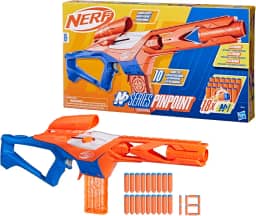 Nerf N Series Pinpoint Lançador com 18 dardos Nerf N1 (compatíveis apenas com os lançadores N Series), em plástico azul e laranja, para crianças acima de 8 anos