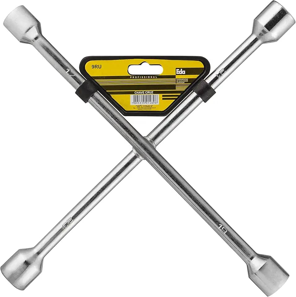 EDA Chave De Roda Cruz Com 4 Bocas 17 19 21 E 23 Mm Eda