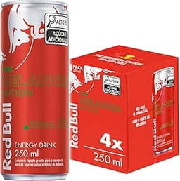 Pack de 4 Latas Red Bull Energético, Melancia, 250 ml
