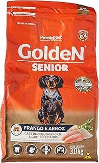 Premier Pet Ração Golden Fórmula Mini Bits Senior Para Cães Adultos De Pequeno Porte Sabor Frango E Arroz 3Kg Para Todas Pequeno Idosos