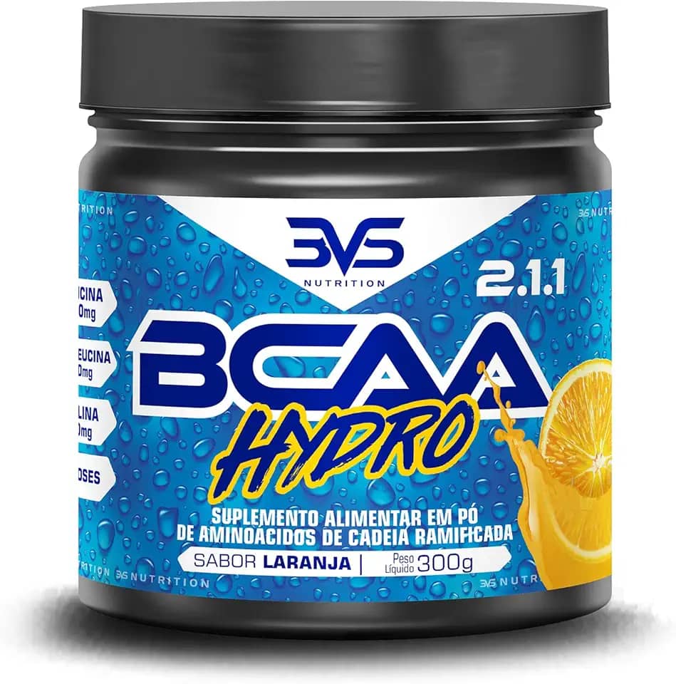 BCAA Hydro 300g | Sabor Laranja | 3VS Nutrition