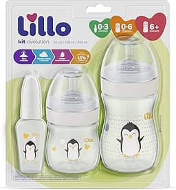 Lillo Kit De Mamadeira Primeiros Passos 50/150/240Ml Neutro