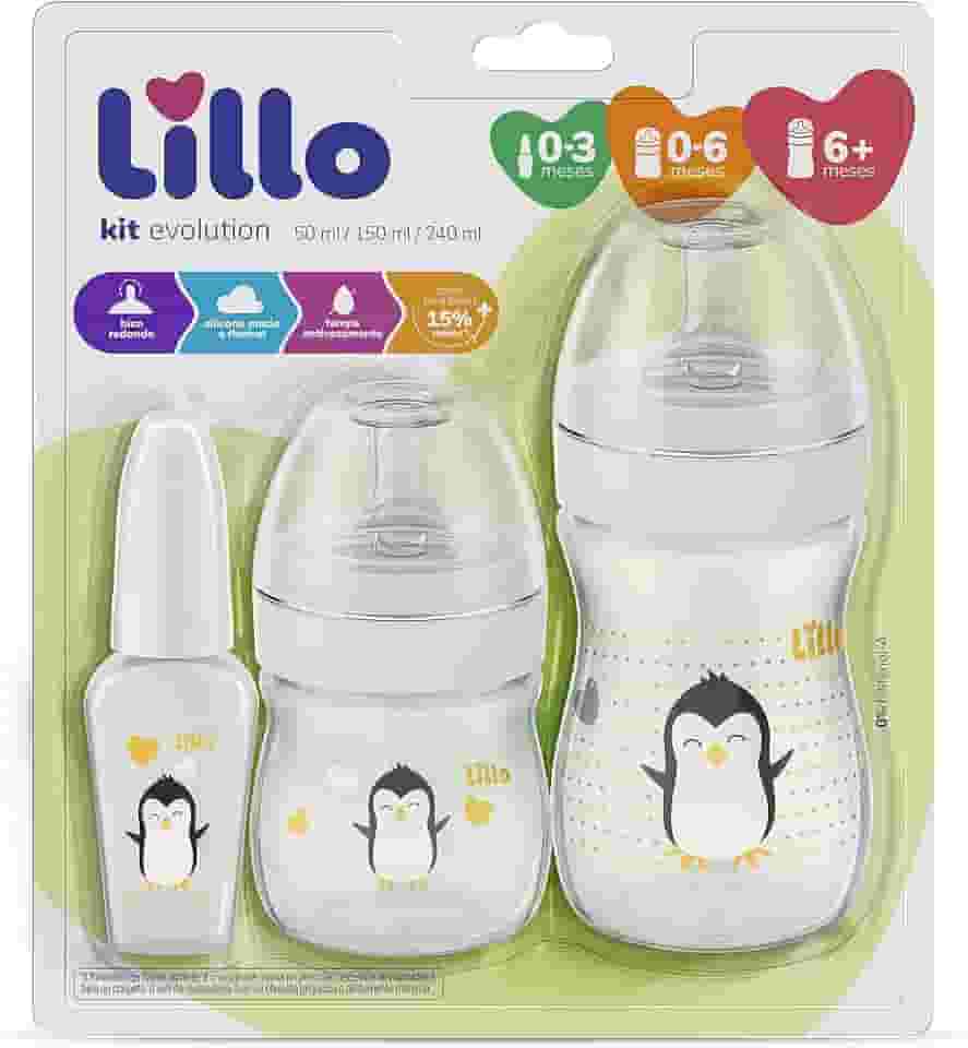 Lillo Kit De Mamadeira Primeiros Passos 50/150/240Ml Neutro