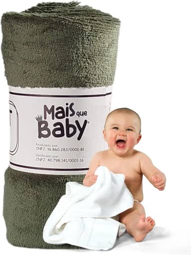 Manta Cobertor de Bebê Infantil em Microfibra Mantinha Antialergica (Verde Selvagem)