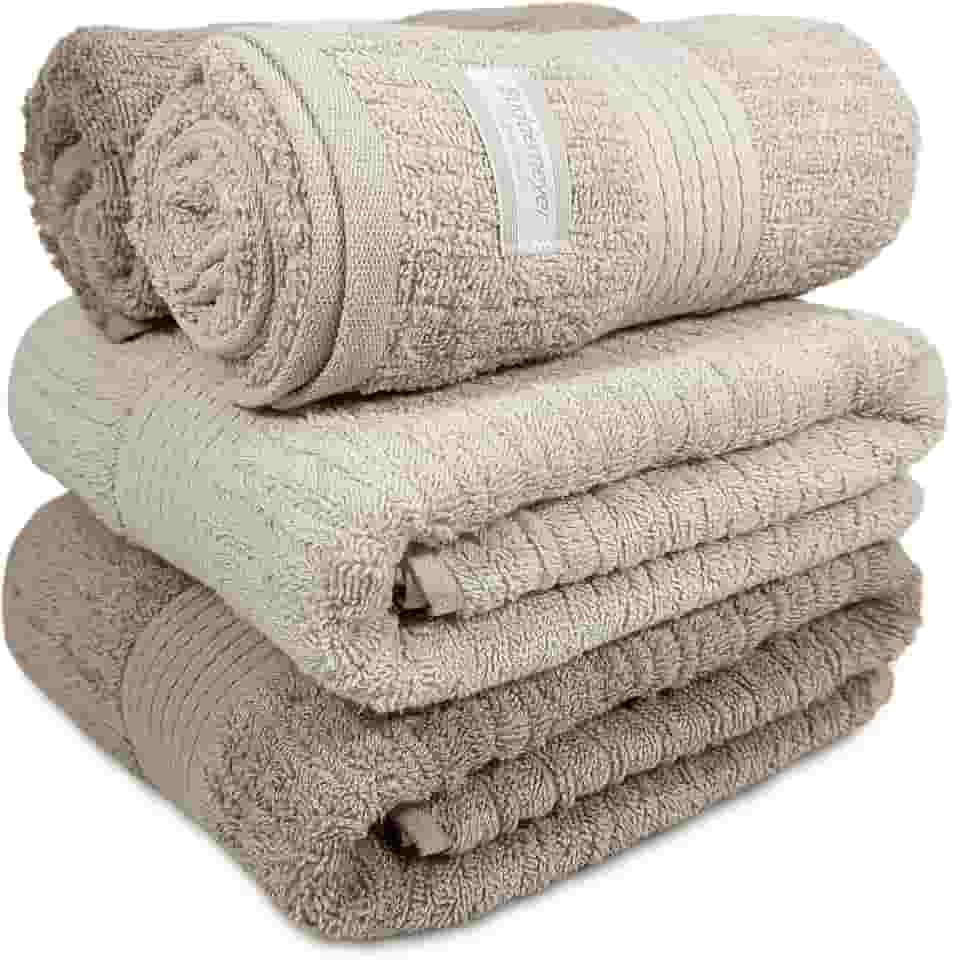 Jogo De Banho Buddemeyer - Toalha Fio Penteado Canelado - 100% Algodão - Kit Banho e Rosto - 4 Peças (Bege 1979/1578)