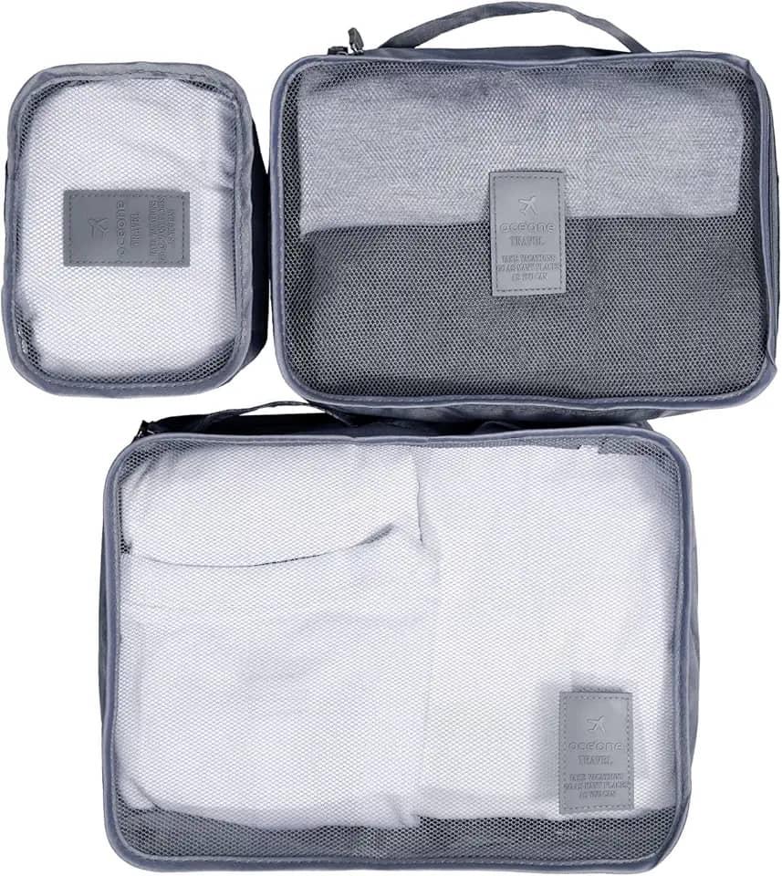 Organizador de Viagem Cinza - Trip Organizer 3un