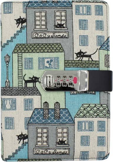 ANKOMINA Caderno de anotações Creative Cute Senha Cadeado Diário Digital Cadeado Diário com Cadeado para Mulheres Meninas, 130 Folhas/260 Páginas