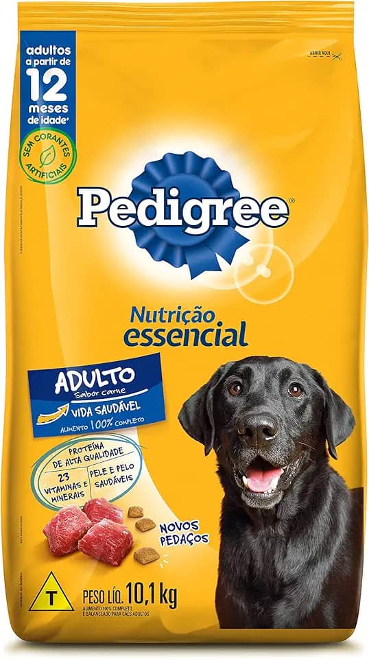 PEDIGREE Ração Nutrição Essencial Carne Para Cães Adultos 10.1kg