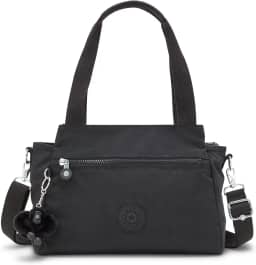 Kipling Bolsa de ombro metálica Elysia, Black Noir, 11.5'L x 9'H x 5'D