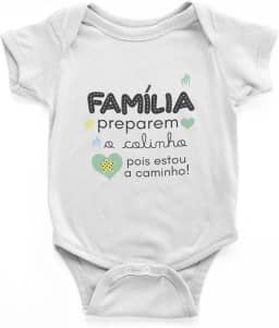 Body de Bebê Família Preparem O Colinho Estou A Caminho