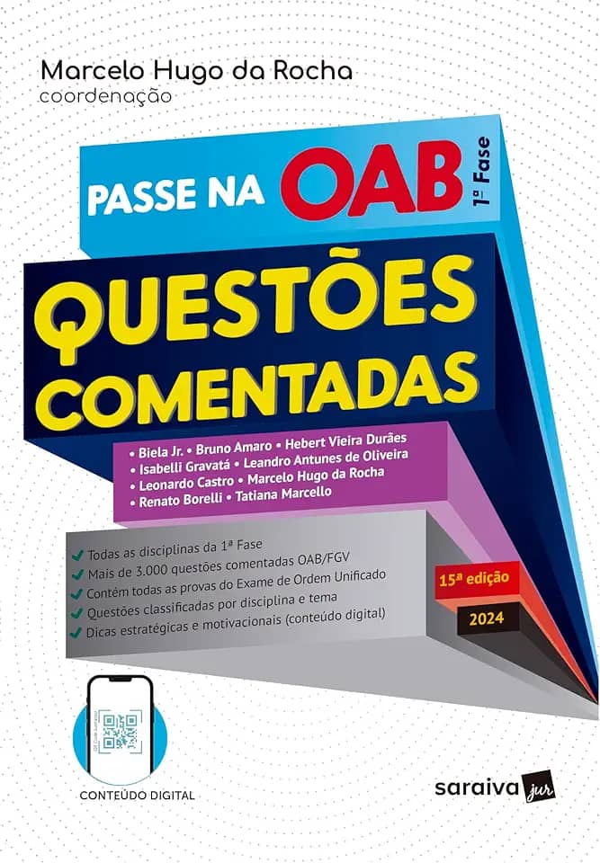 Passe na OAB 1ª Fase - Questões Comentadas - 15ª Edição 2024