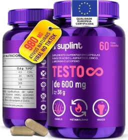 Suplementos para Homens 600 MG | Suporte ao Sistema Imunológico e Metabolismo | Suplementos pre Treino Masculino Academia para Desempenho Físico e Resistência | Desenvolvido na Holanda | 60 Cápsulas