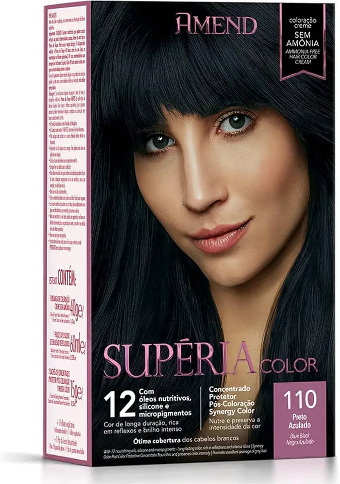 Kit Tonalizante Amend Supéria Color 110 Preto Azulado