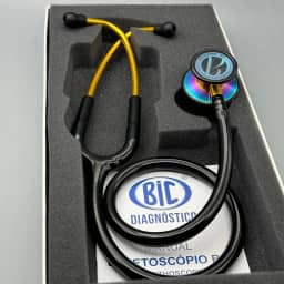Estetoscópio Bic Eternity III Black Rainbow ES1523 - Excelente Ausculta - Garantia de 5 anos