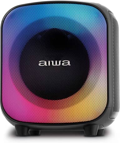 Caixa de Som PartyBox AIWA PB-07 Bluetooth 8H RGB USB TWS Preto