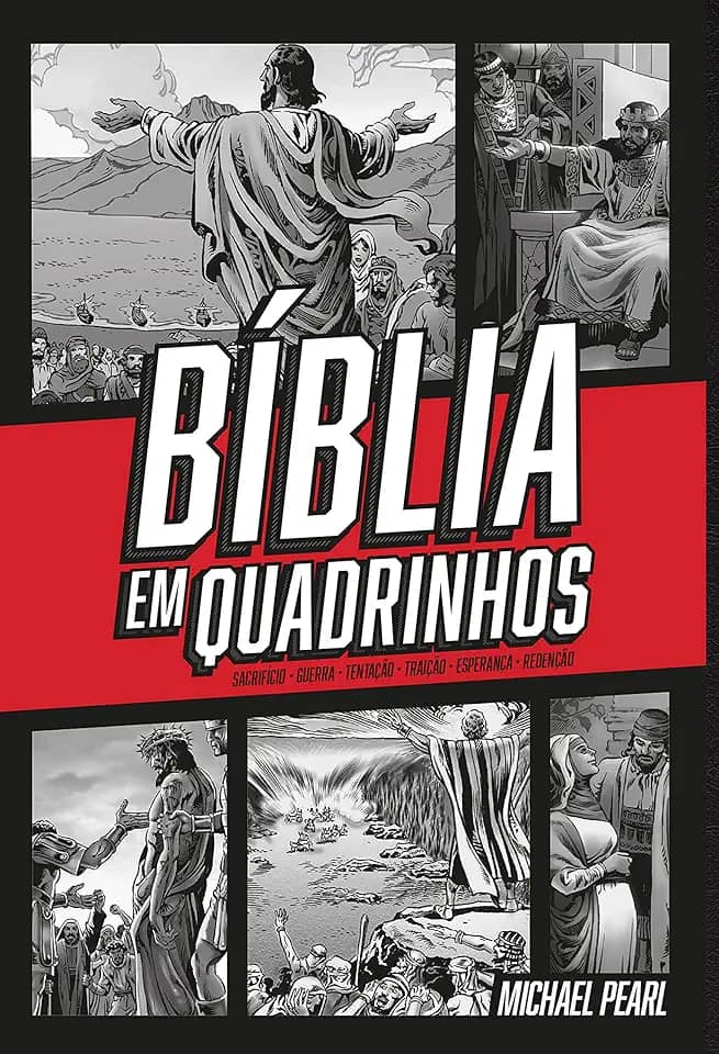 Bíblia em Quadrinhos - capa dura - Vermelha: A Palavra de Deus com aventura, ação e emoção.
