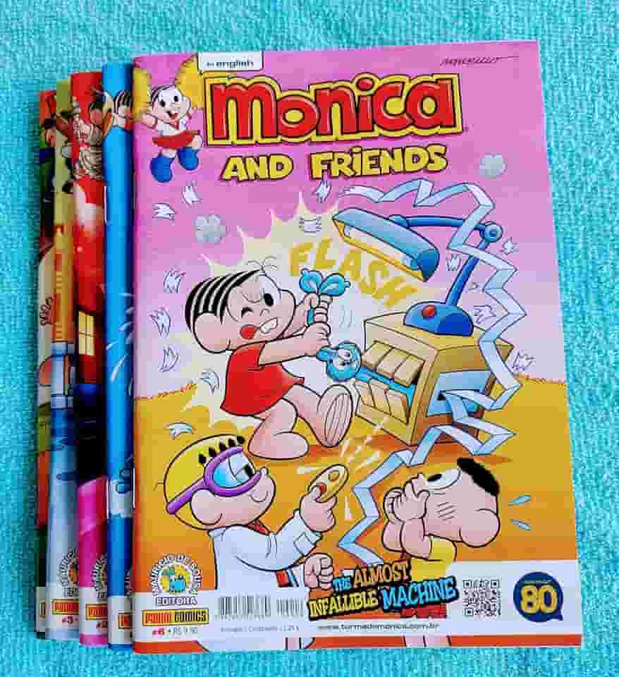 Kit Gibi Turma da Monica inglês com 5 (Unidades) - Sem Repetições