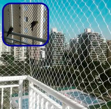 Kit Completo Rede Tela De Proteção Para Apartamentos, Sacadas, Janelas, Gatos e Crianças (Branca, 1m X 2m)