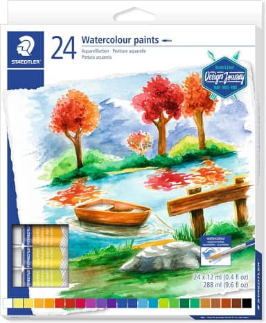 Aquarela, Tinta Para Aquarela, Staedtler, 8880 C24 02, Multicolorido, 6 x 6 Polegadas