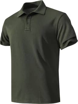 Camisa polo masculina de secagem rápida de manga curta para golfe tênis diária casual gola camiseta