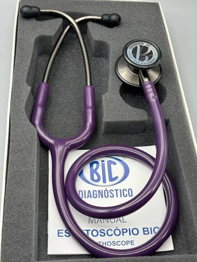 Estetoscópio Bic Eternity III Malbec Grafite ES1527 - Excelente Ausculta - Garantia de 5 anos